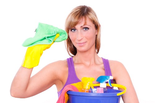 End of tenancy cleaning team working in a Hounslow rental flat kitchen