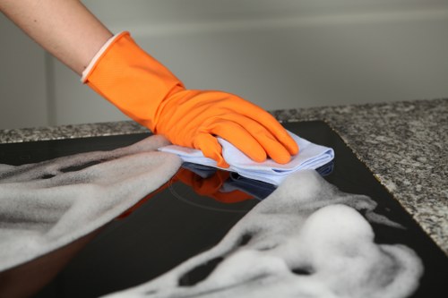 Detailed kitchen cleaning during an end of tenancy clean in Hounslow