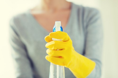 Local cleaner preparing a Hounslow flat for the next guest stay